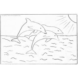 ぬりえページ: イルカ (動物) #5173 - 無料の印刷可能なぬりえページ