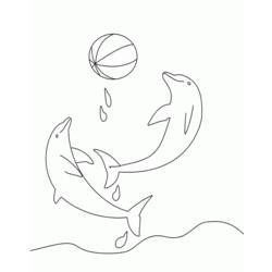 ぬりえページ: イルカ (動物) #5201 - 無料の印刷可能なぬりえページ