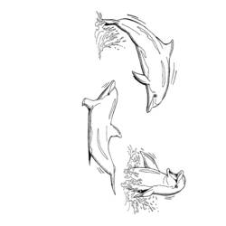 ぬりえページ: イルカ (動物) #5215 - 無料の印刷可能なぬりえページ