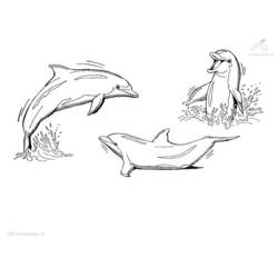 ぬりえページ: イルカ (動物) #5230 - 無料の印刷可能なぬりえページ