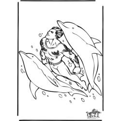 ぬりえページ: イルカ (動物) #5280 - 無料の印刷可能なぬりえページ