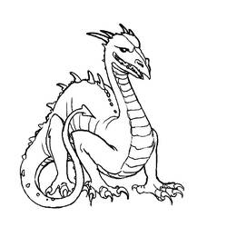 ぬりえページ: ドラゴン (動物) #5695 - 無料の印刷可能なぬりえページ