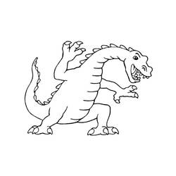 ぬりえページ: ドラゴン (動物) #5704 - 無料の印刷可能なぬりえページ
