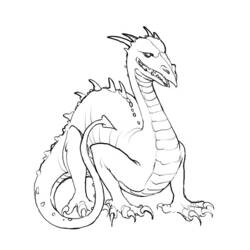 ぬりえページ: ドラゴン (動物) #5707 - 無料の印刷可能なぬりえページ