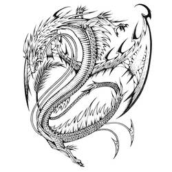ぬりえページ: ドラゴン (動物) #5709 - 無料の印刷可能なぬりえページ