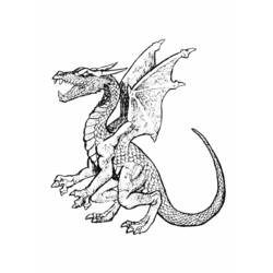 ぬりえページ: ドラゴン (動物) #5712 - 無料の印刷可能なぬりえページ