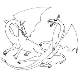 ぬりえページ: ドラゴン (動物) #5726 - 無料の印刷可能なぬりえページ