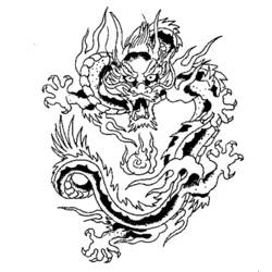 ぬりえページ: ドラゴン (動物) #5730 - 無料の印刷可能なぬりえページ