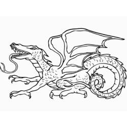ぬりえページ: ドラゴン (動物) #5732 - 無料の印刷可能なぬりえページ