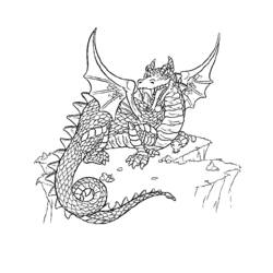 ぬりえページ: ドラゴン (動物) #5743 - 無料の印刷可能なぬりえページ