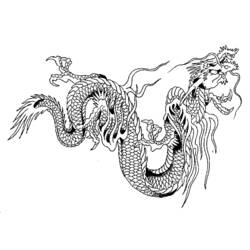 ぬりえページ: ドラゴン (動物) #5745 - 無料の印刷可能なぬりえページ