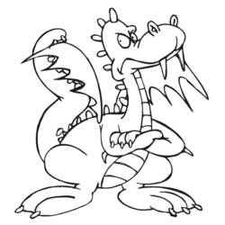 ぬりえページ: ドラゴン (動物) #5748 - 無料の印刷可能なぬりえページ
