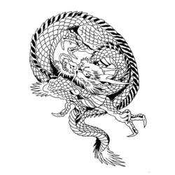 ぬりえページ: ドラゴン (動物) #5753 - 無料の印刷可能なぬりえページ