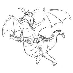 ぬりえページ: ドラゴン (動物) #5754 - 無料の印刷可能なぬりえページ