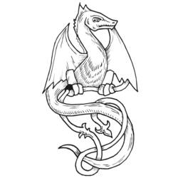 ぬりえページ: ドラゴン (動物) #5755 - 無料の印刷可能なぬりえページ