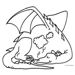 ぬりえページ: ドラゴン (動物) #5760 - 無料の印刷可能なぬりえページ