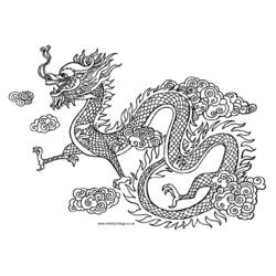 ぬりえページ: ドラゴン (動物) #5768 - 無料の印刷可能なぬりえページ