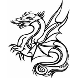 ぬりえページ: ドラゴン (動物) #5778 - 無料の印刷可能なぬりえページ