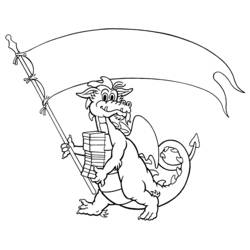 ぬりえページ: ドラゴン (動物) #5783 - 無料の印刷可能なぬりえページ