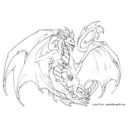 ぬりえページ: ドラゴン (動物) #5784 - 無料の印刷可能なぬりえページ