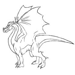 ぬりえページ: ドラゴン (動物) #5791 - 無料の印刷可能なぬりえページ