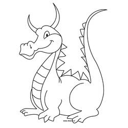 ぬりえページ: ドラゴン (動物) #5802 - 無料の印刷可能なぬりえページ