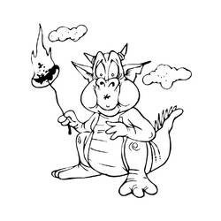 ぬりえページ: ドラゴン (動物) #5815 - 無料の印刷可能なぬりえページ