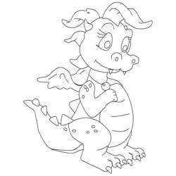 ぬりえページ: ドラゴン (動物) #5840 - 無料の印刷可能なぬりえページ
