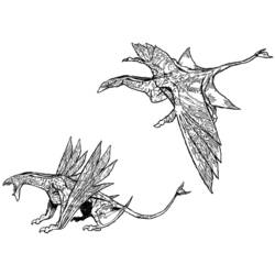 ぬりえページ: ドラゴン (動物) #5846 - 無料の印刷可能なぬりえページ