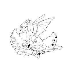 ぬりえページ: ドラゴン (動物) #5852 - 無料の印刷可能なぬりえページ