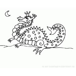 ぬりえページ: ドラゴン (動物) #5853 - 無料の印刷可能なぬりえページ