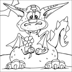 ぬりえページ: ドラゴン (動物) #5858 - 無料の印刷可能なぬりえページ