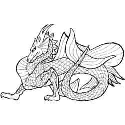 ぬりえページ: ドラゴン (動物) #5870 - 無料の印刷可能なぬりえページ