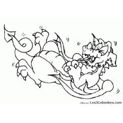 ぬりえページ: ドラゴン (動物) #5872 - 無料の印刷可能なぬりえページ