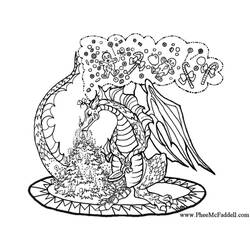 ぬりえページ: ドラゴン (動物) #5874 - 無料の印刷可能なぬりえページ