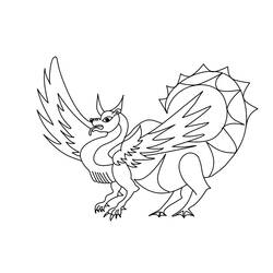 ぬりえページ: ドラゴン (動物) #5881 - 無料の印刷可能なぬりえページ