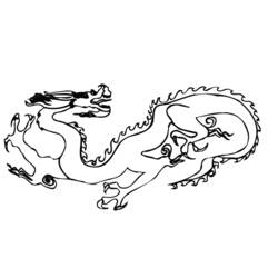 ぬりえページ: ドラゴン (動物) #5894 - 無料の印刷可能なぬりえページ