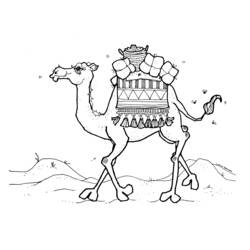 ぬりえページ: ヒトコブラクダ (動物) #5947 - 無料の印刷可能なぬりえページ