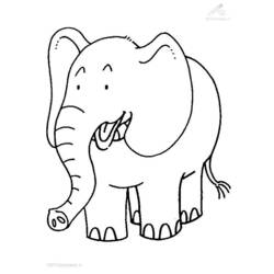 ぬりえページ: 象 (動物) #6305 - 無料の印刷可能なぬりえページ