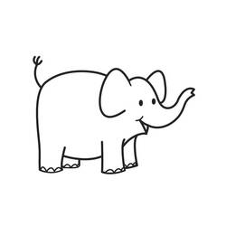 ぬりえページ: 象 (動物) #6309 - 無料の印刷可能なぬりえページ