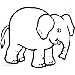 ぬりえページ: 象 (動物) #6312 - 無料の印刷可能なぬりえページ