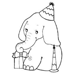 ぬりえページ: 象 (動物) #6313 - 無料の印刷可能なぬりえページ