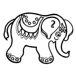 ぬりえページ: 象 (動物) #6323 - 無料の印刷可能なぬりえページ