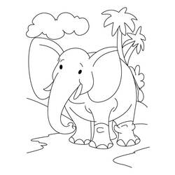ぬりえページ: 象 (動物) #6329 - 無料の印刷可能なぬりえページ