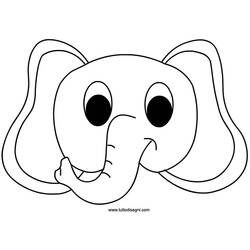 ぬりえページ: 象 (動物) #6336 - 無料の印刷可能なぬりえページ