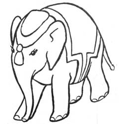 ぬりえページ: 象 (動物) #6338 - 無料の印刷可能なぬりえページ