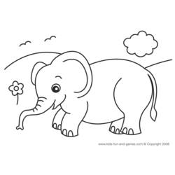 ぬりえページ: 象 (動物) #6340 - 無料の印刷可能なぬりえページ