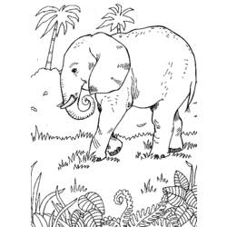 ぬりえページ: 象 (動物) #6345 - 無料の印刷可能なぬりえページ