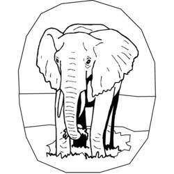 ぬりえページ: 象 (動物) #6362 - 無料の印刷可能なぬりえページ