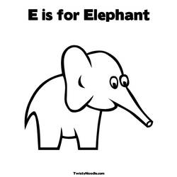 ぬりえページ: 象 (動物) #6363 - 無料の印刷可能なぬりえページ